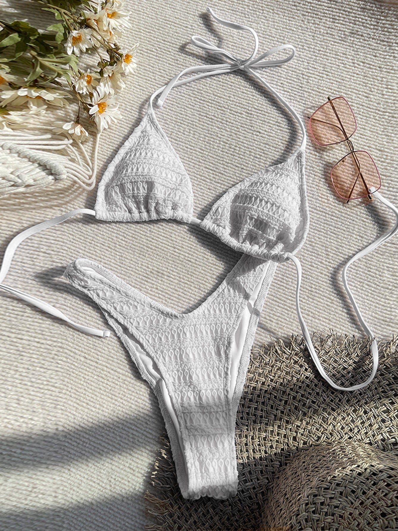 Biquíni Texturizado Halter Sexy