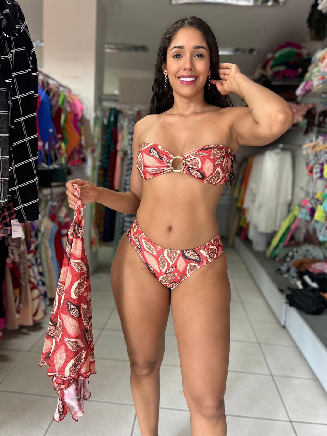 Biquíni Danielle sem alça + Macaquinho
