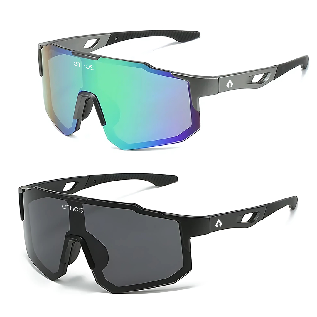 Kit 2 Windproof - Óculos de Sol para Corrida Ciclismo