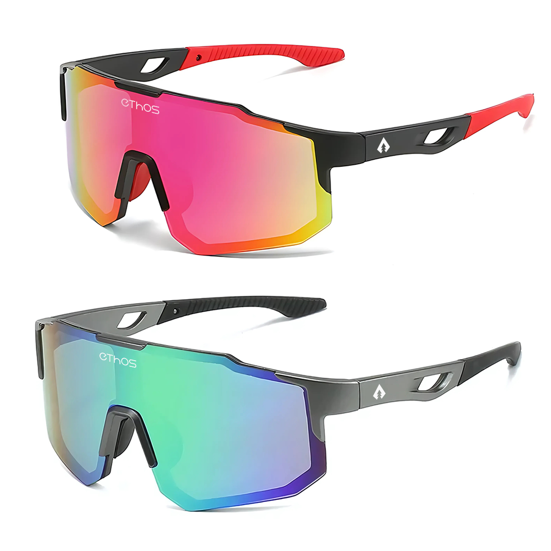Kit 2 Windproof - Óculos de Sol para Corrida Ciclismo