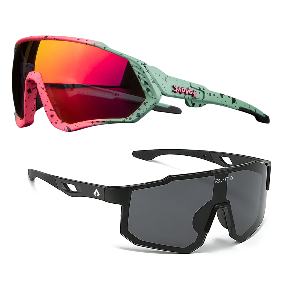Kit Volcano + Windproof - Óculos de Sol para Corrida Ciclismo