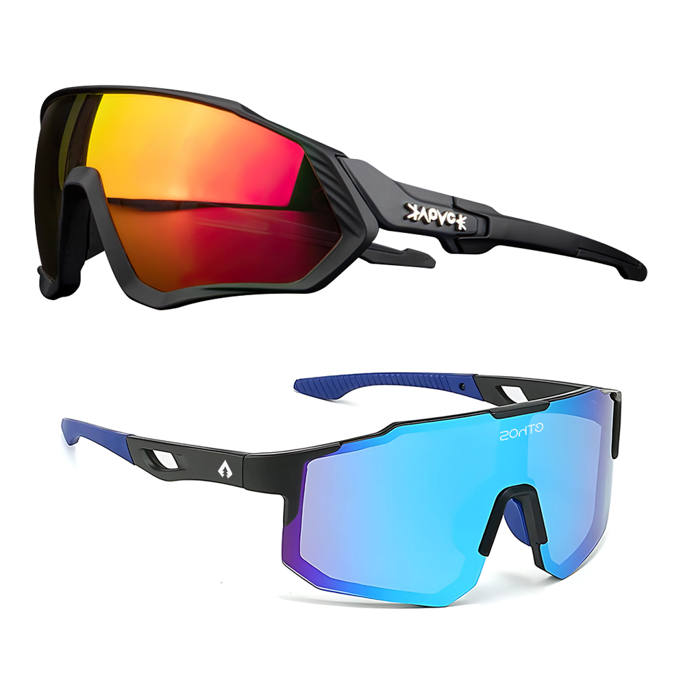 Kit Volcano + Windproof - Óculos de Sol para Corrida Ciclismo