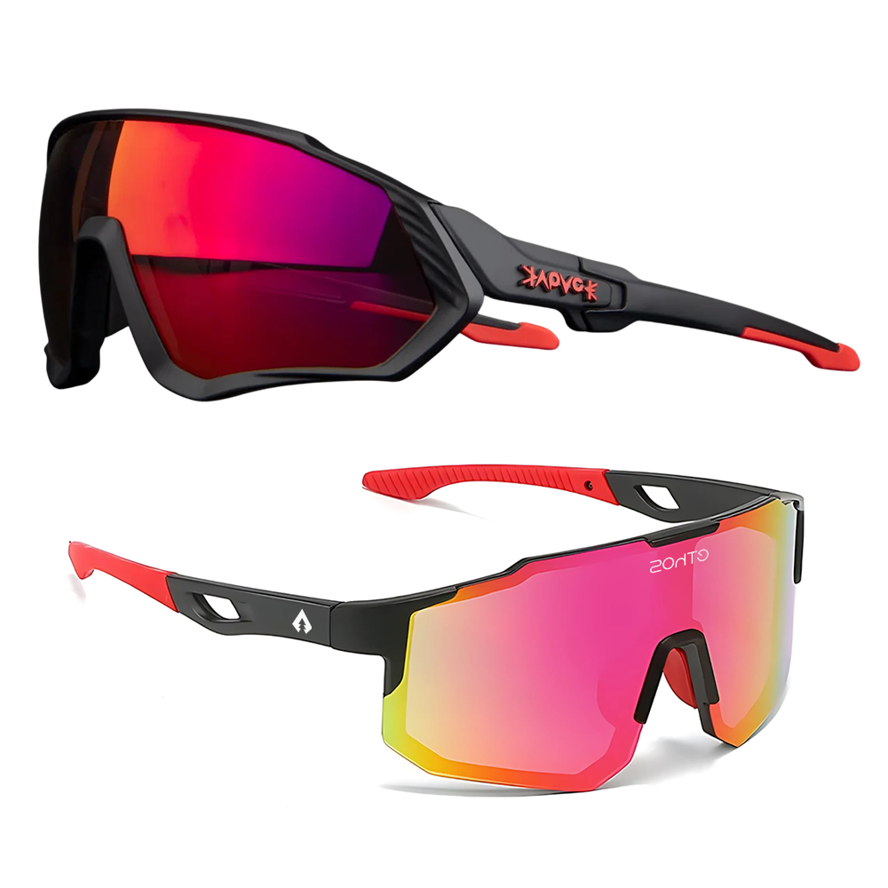 Kit Volcano + Windproof - Óculos de Sol para Corrida Ciclismo