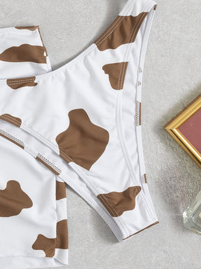 Biquíni Triângulo Com Saia Estampada