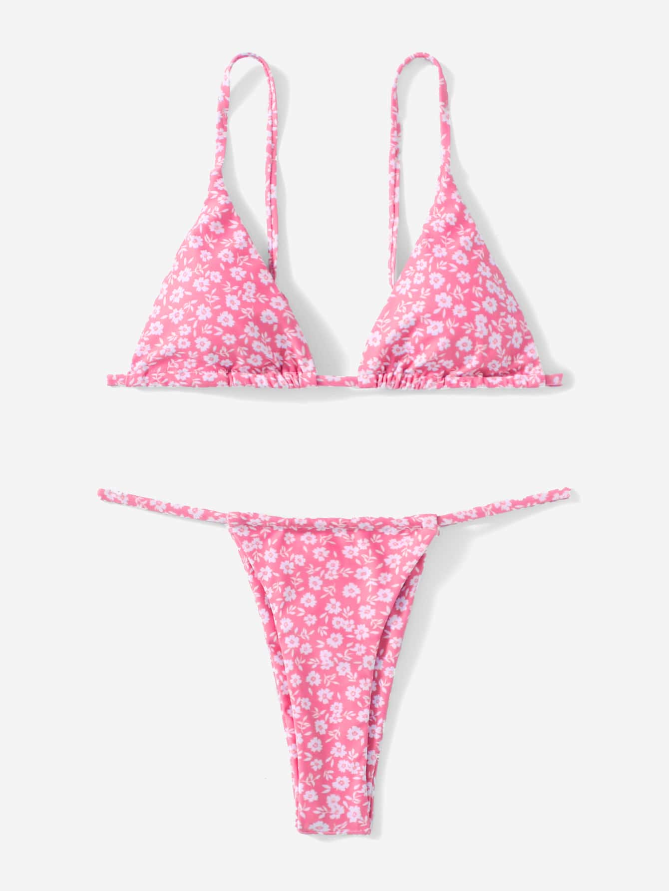 Biquíni Floral Com Laço Nas Costas