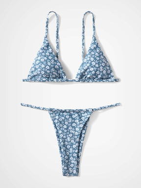 Biquíni Floral Com Laço Nas Costas
