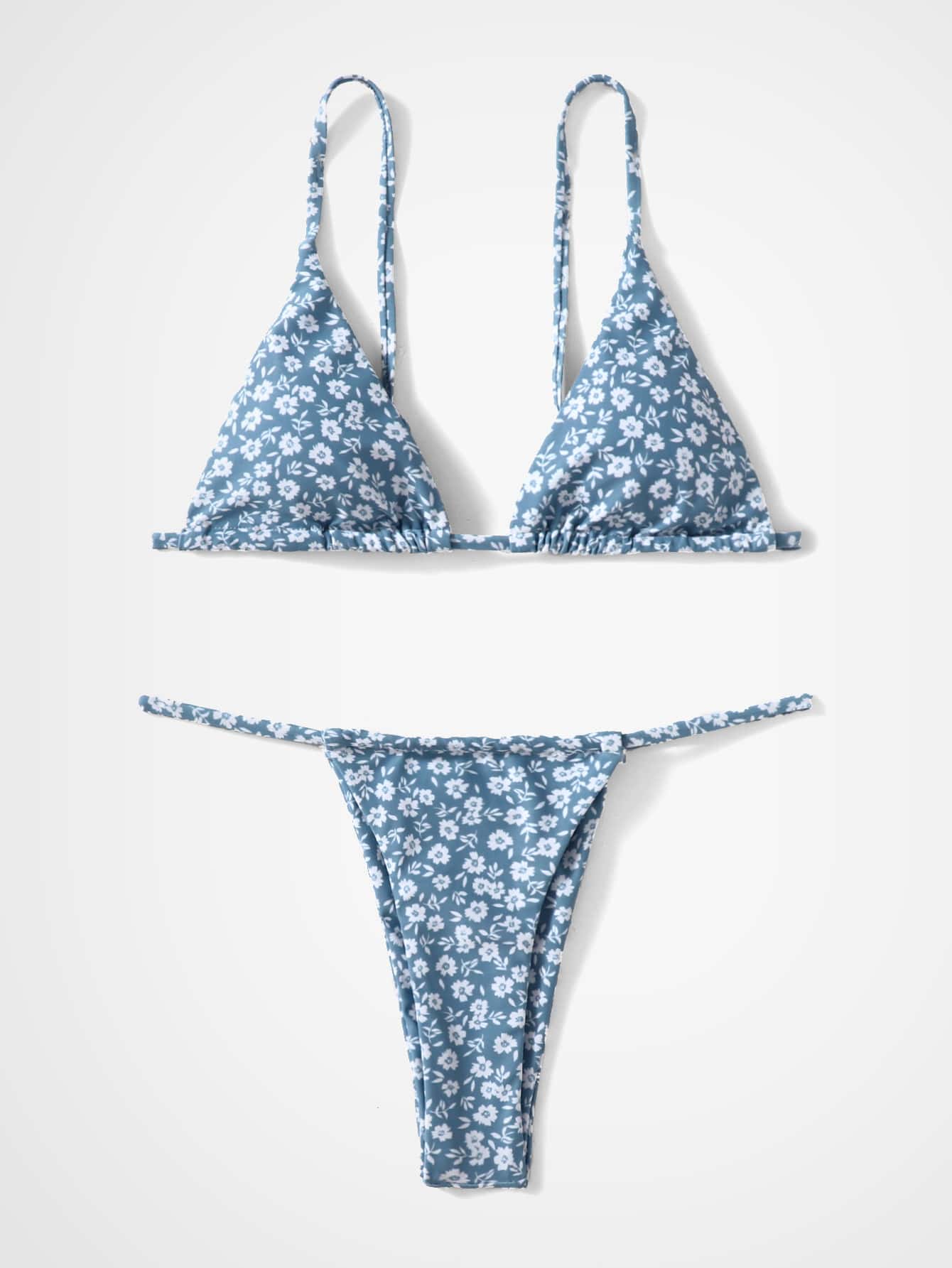Biquíni Floral Com Laço Nas Costas