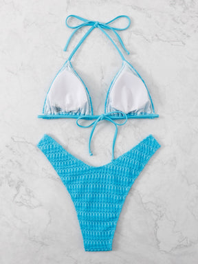 Biquíni Texturizado Halter Sexy
