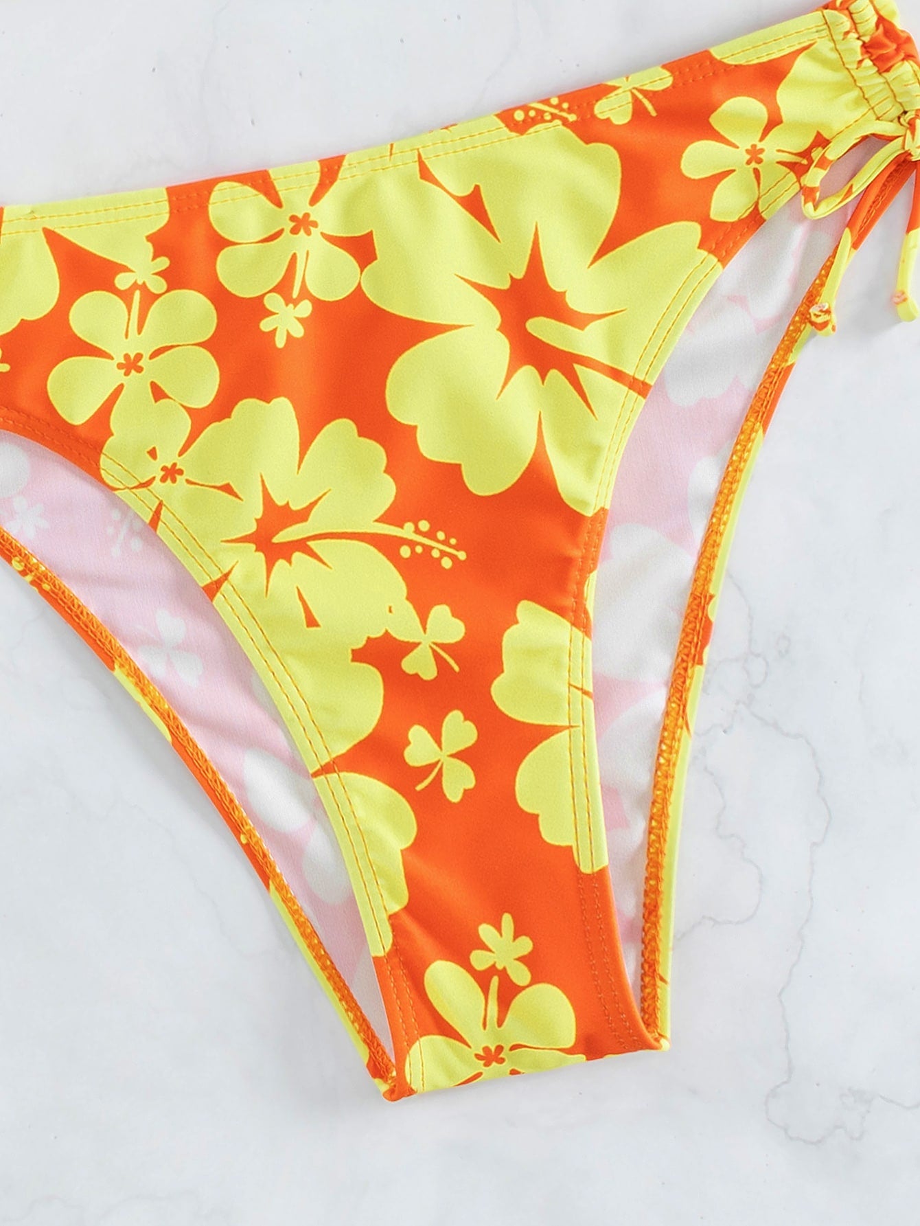 Biquíni Floral Halter Com Laços