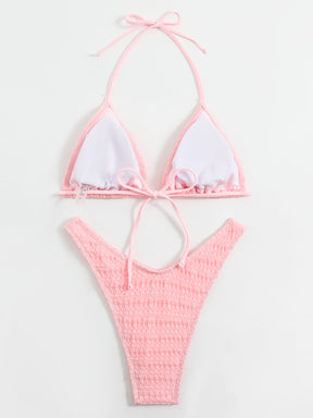 Biquíni Texturizado Halter Sexy