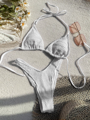 Biquíni Texturizado Halter Sexy