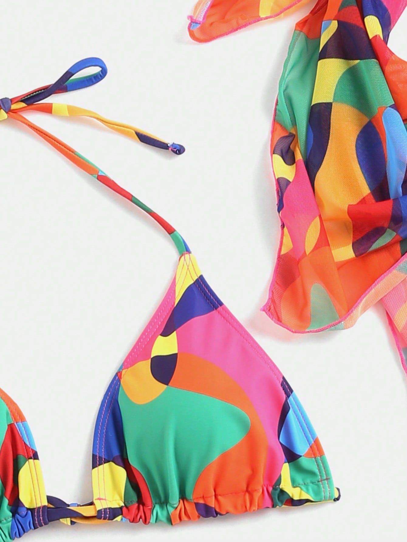 Biquíni Estampado Com Saia E Bandana
