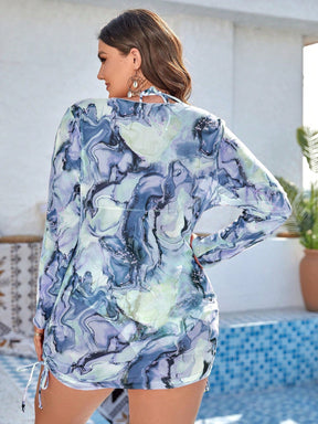 Biquíni Plus Size Marmorizado Com Saída
