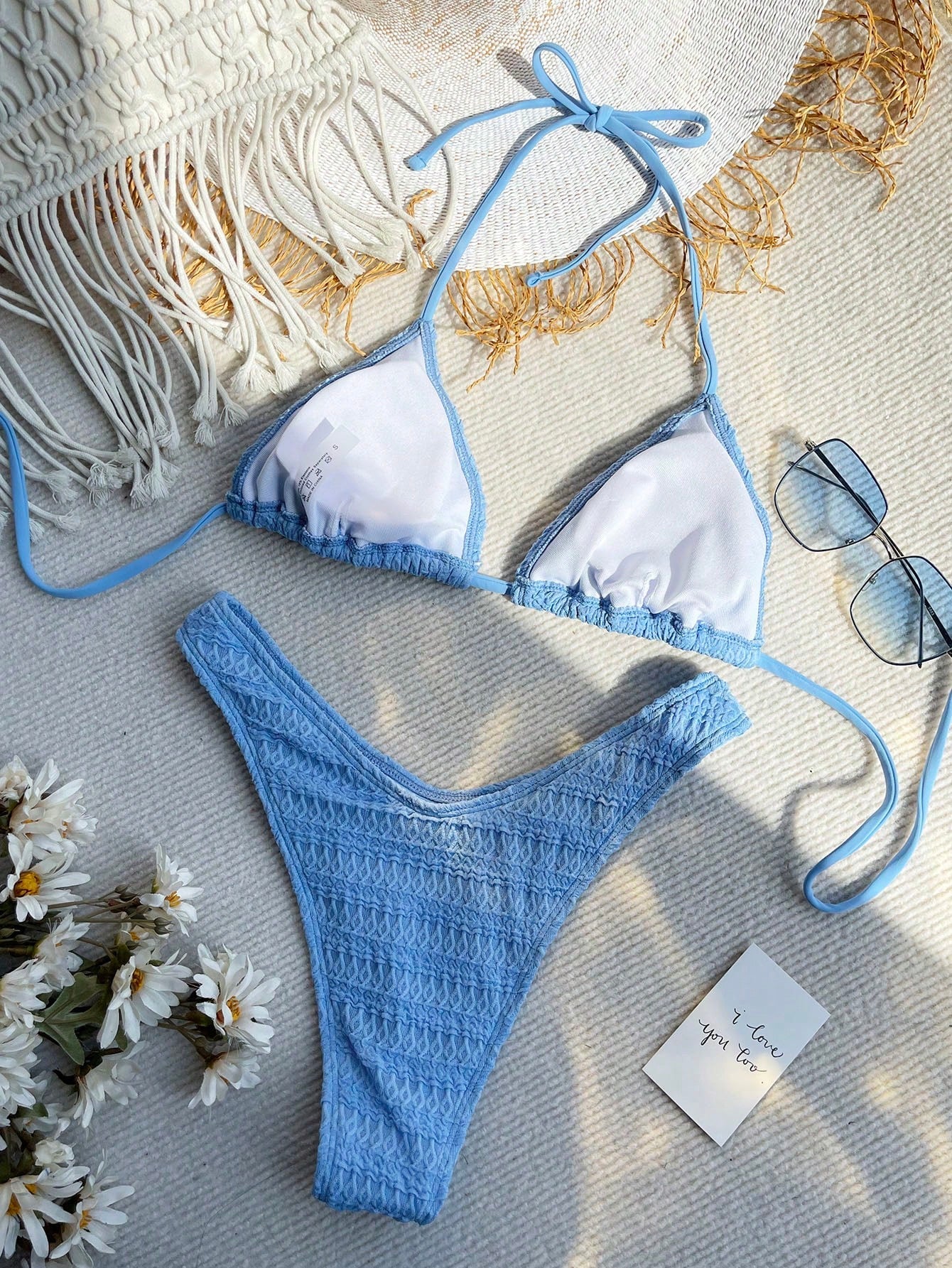 Biquíni Texturizado Halter Sexy