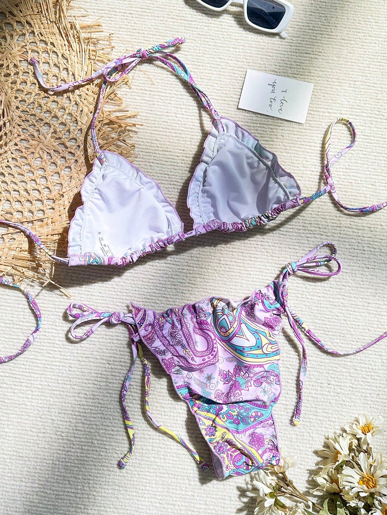 Biquíni Paisley Com Amarração Lateral