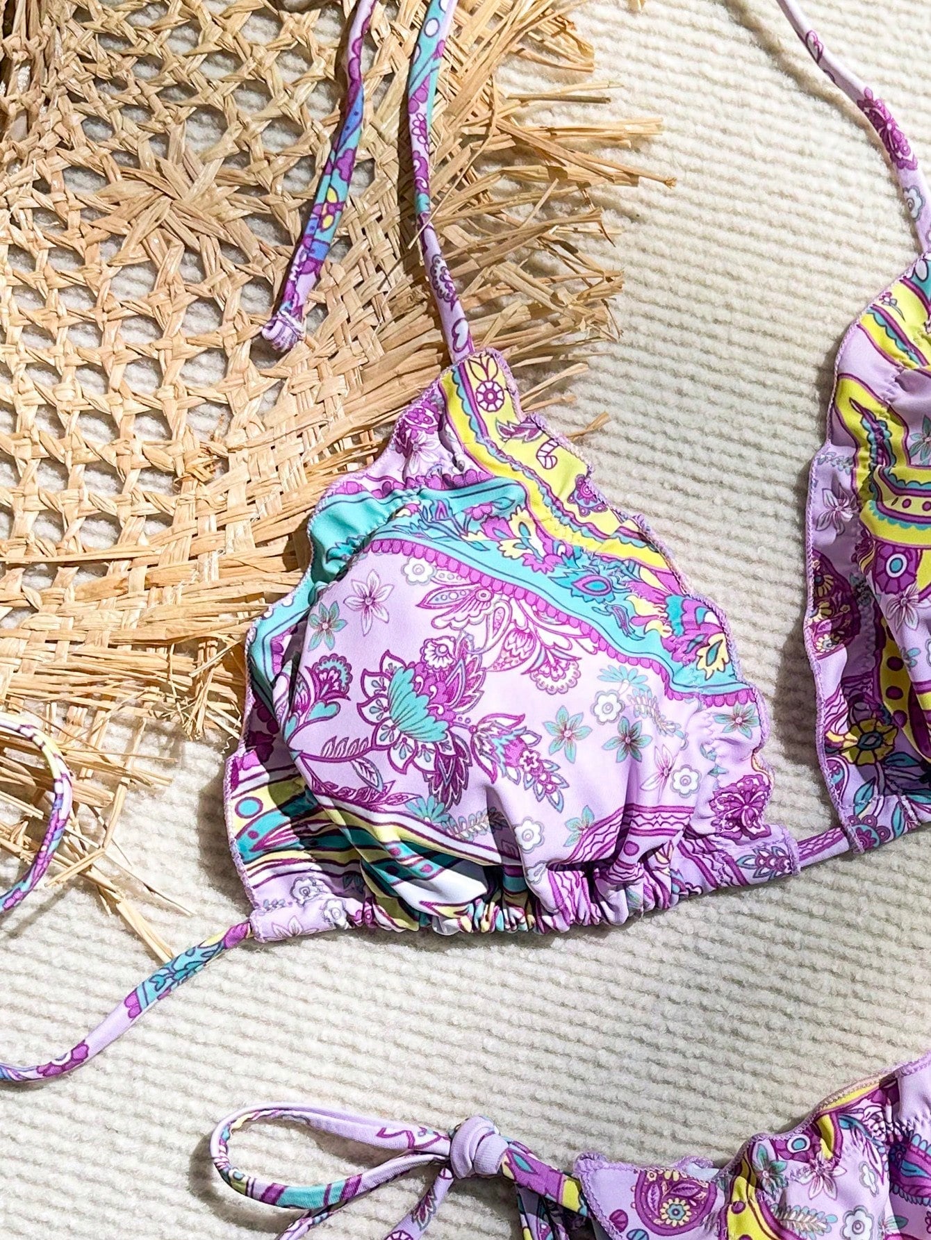 Biquíni Paisley Com Amarração Lateral