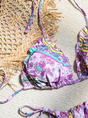 Biquíni Paisley Com Amarração Lateral