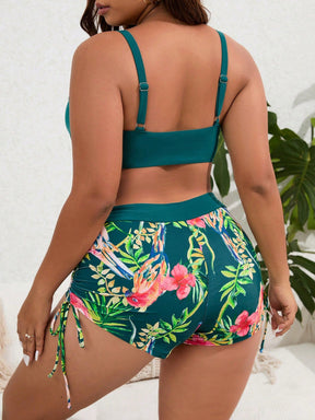 Biquíni Plus Size Tropical Com Bojo