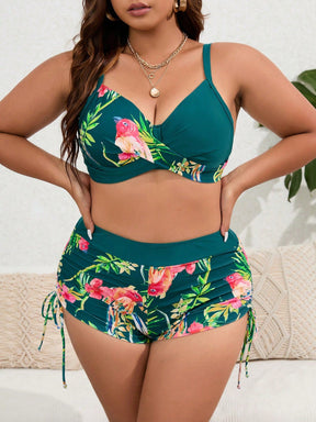 Biquíni Plus Size Tropical Com Bojo