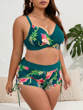 Biquíni Plus Size Tropical Com Bojo