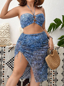Biquíni Plus Size Estampado Com Saia