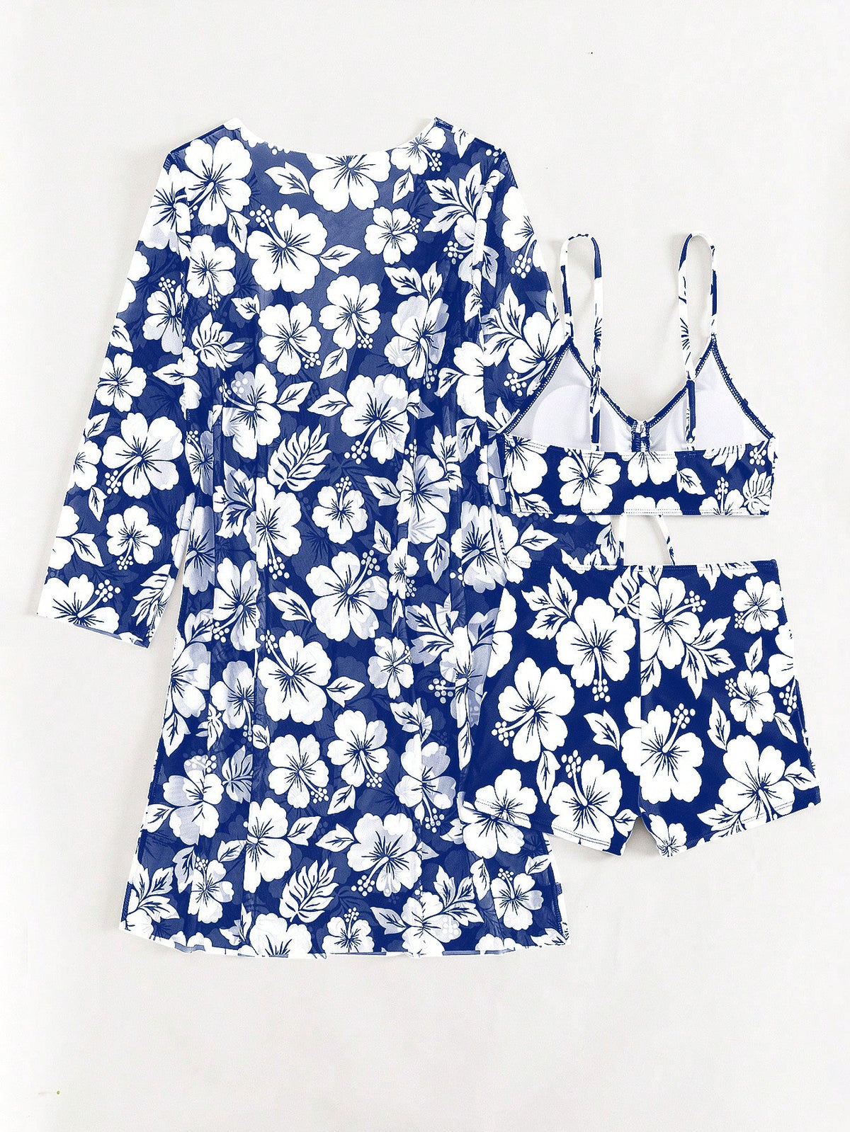 Biquíni Floral Com Kimono