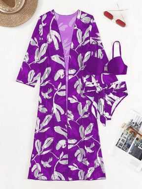 Biquíni Tropical Com Kimono