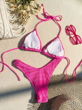 Biquíni Texturizado Halter Sexy