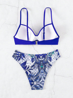 Biquíni Push-Up Estampa Tropical