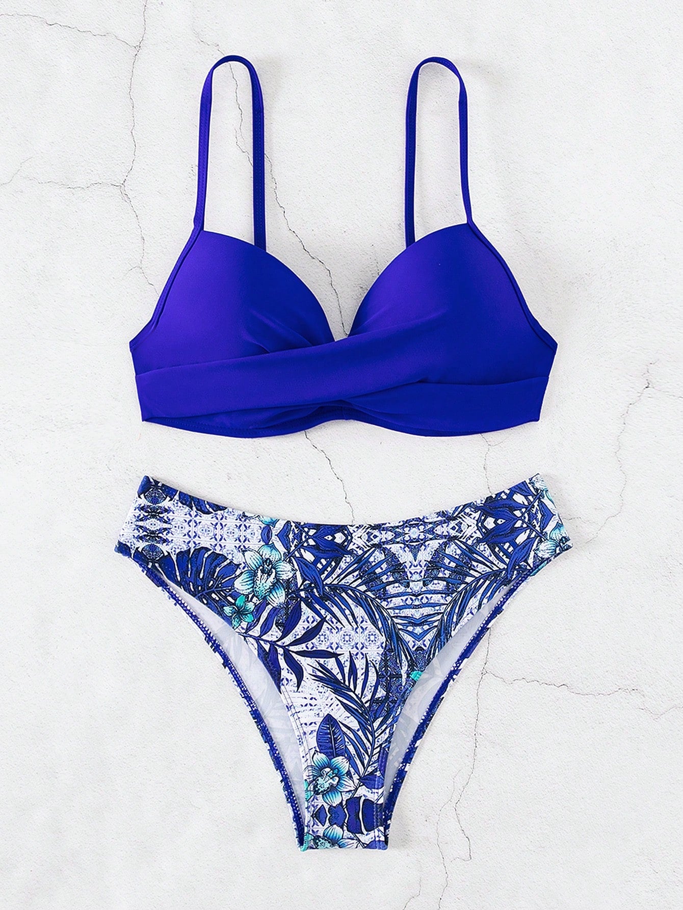 Biquíni Push-Up Estampa Tropical