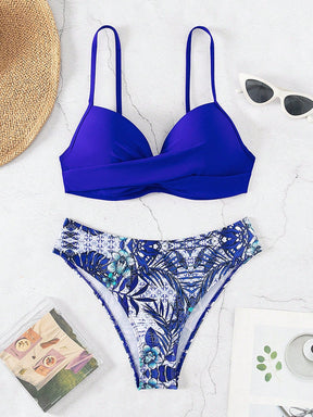 Biquíni Push-Up Estampa Tropical