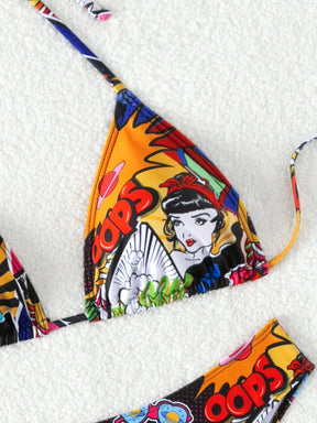 Biquíni Pop Art Halter Triângulo
