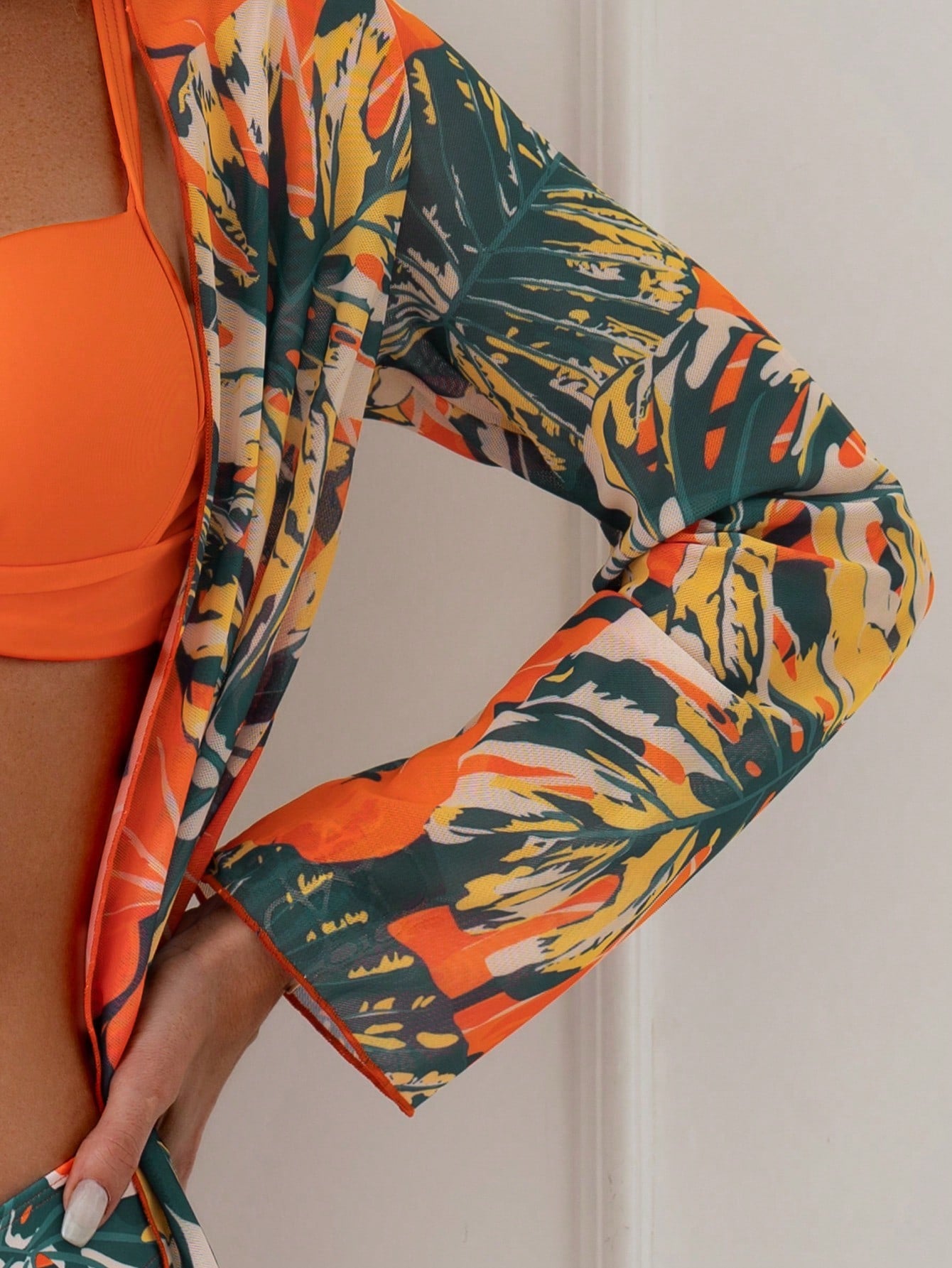Biquíni Tropical Estampado 3 Peças