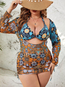 Biquíni Plus Size Marmorizado Com Saída
