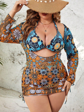 Biquíni Plus Size Marmorizado Com Saída