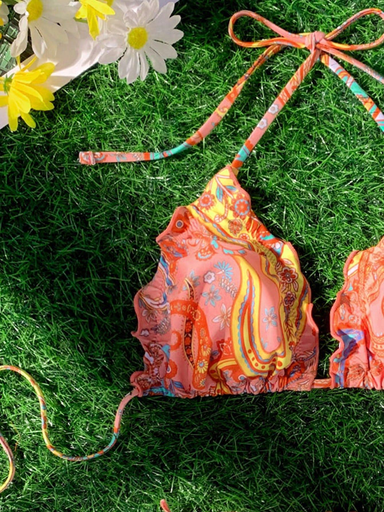 Biquíni Paisley Com Amarração Lateral