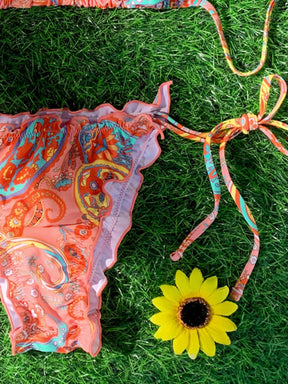 Biquíni Paisley Com Amarração Lateral
