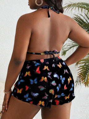 Biquíni Plus Size Borboleta 3 Peças