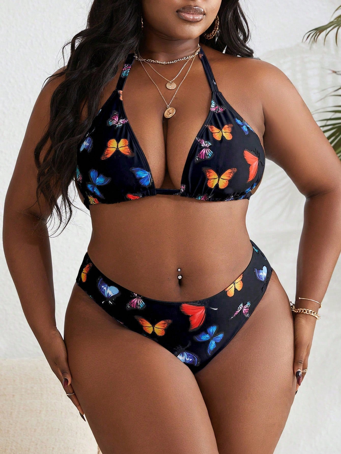 Biquíni Plus Size Borboleta 3 Peças