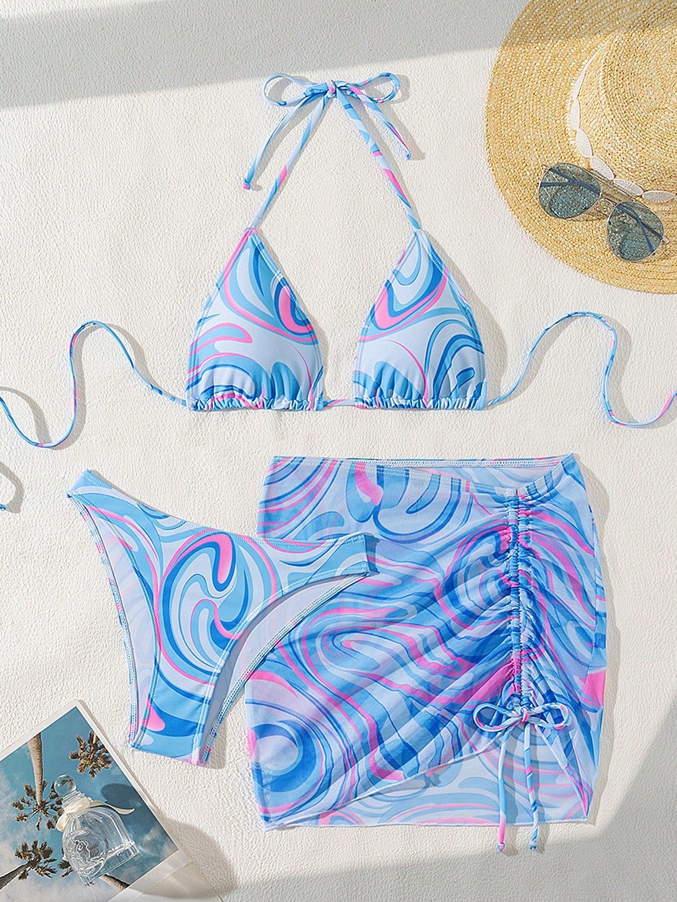 Conjunto Praia Com Saída Estampada