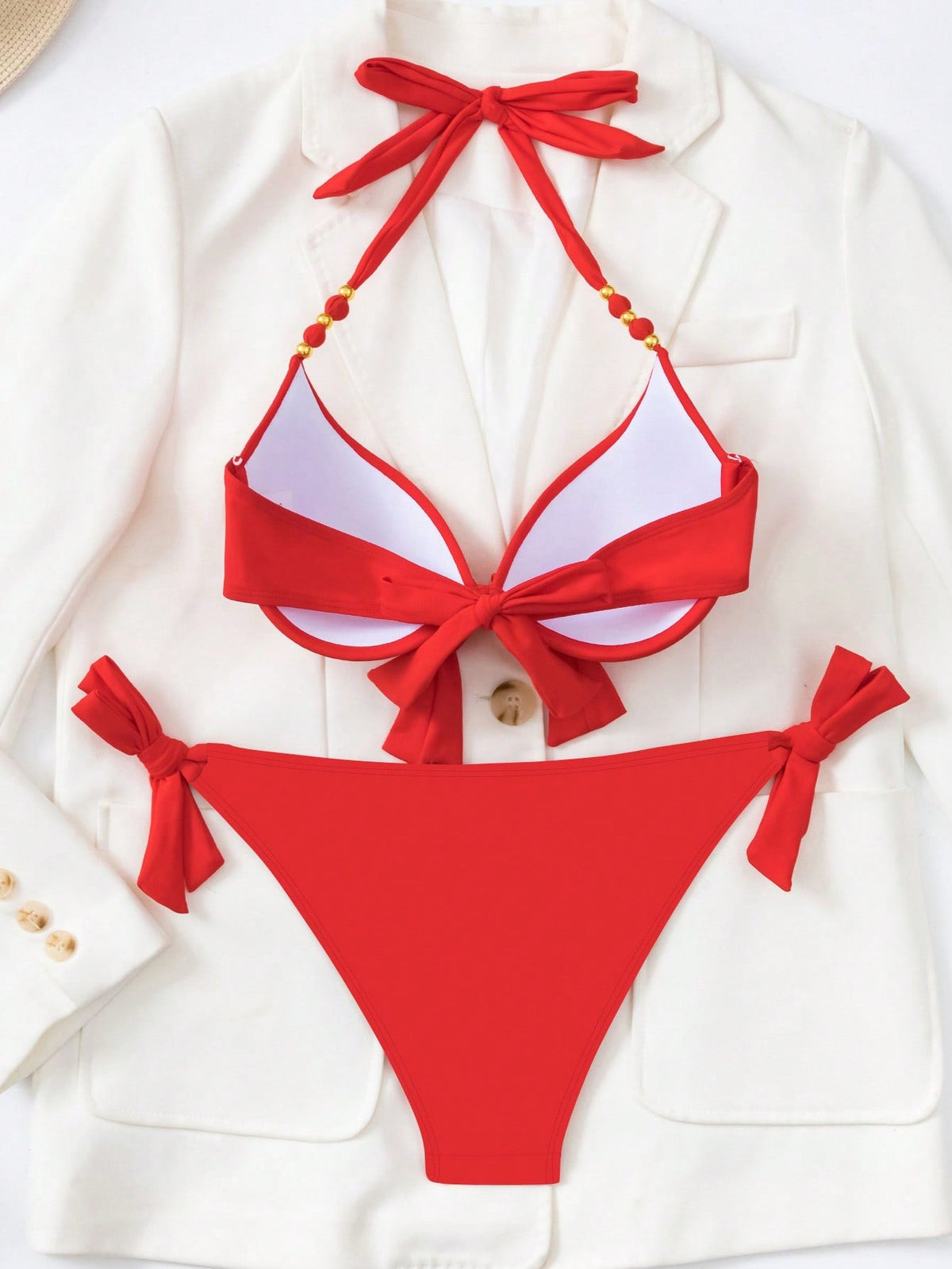 Biquíni Floral Halter Com Bojo