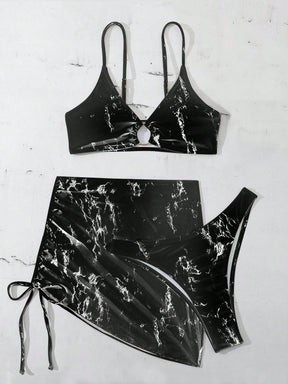Biquíni Tie Dye Com Argola E Saia