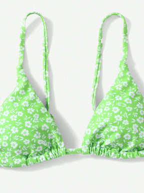 Biquíni Floral Com Laço Nas Costas