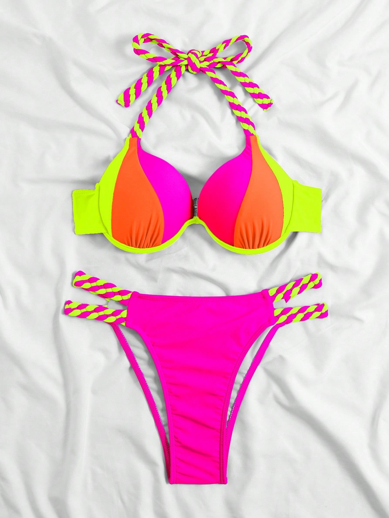 Biquíni Color Block Halter