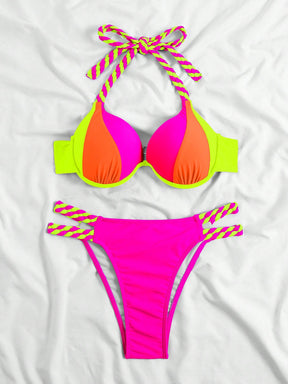 Biquíni Color Block Halter