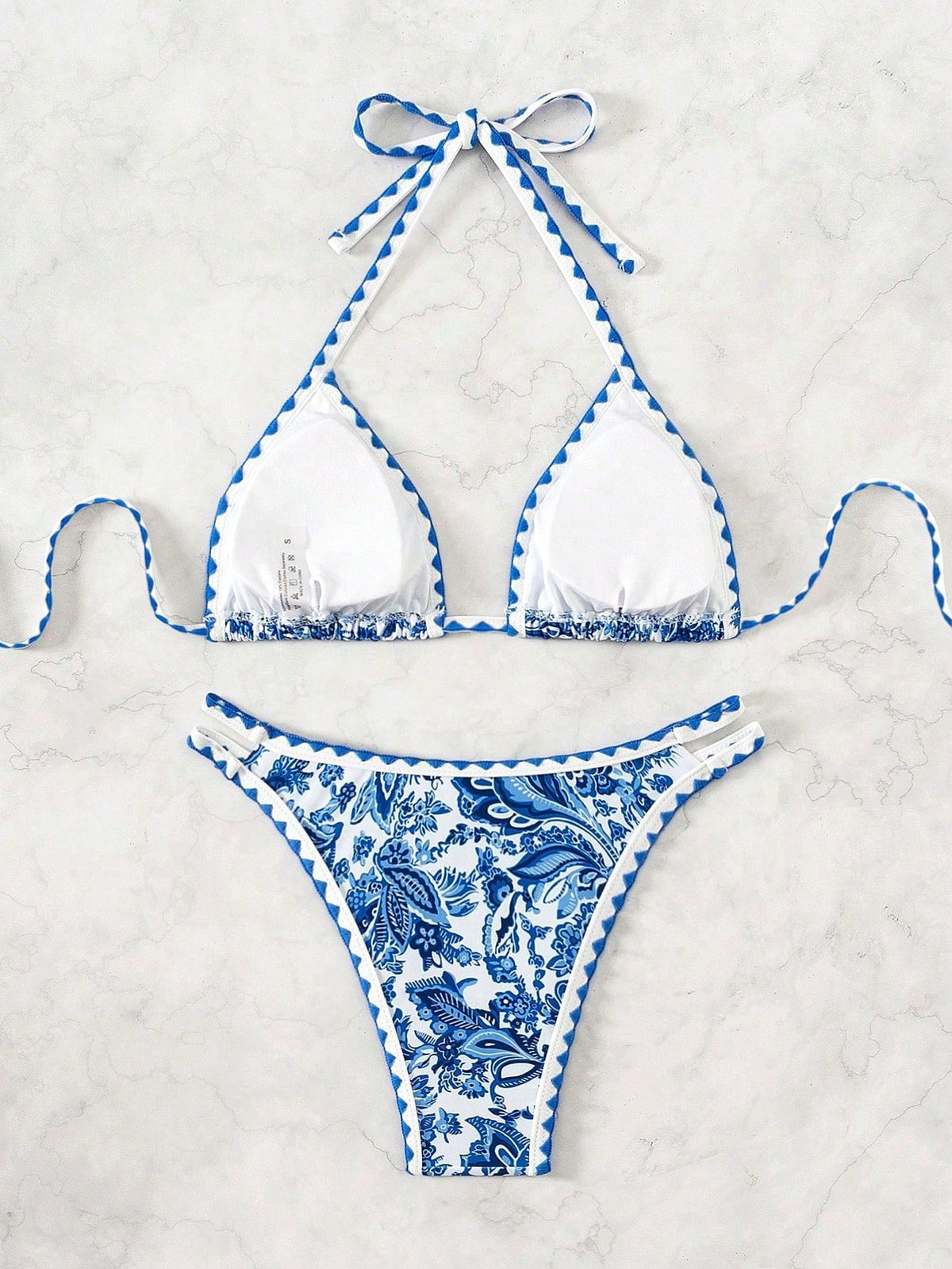 Biquíni Halter Estampa Tropical