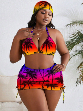 Biquíni Plus Size Floral Com Amarração