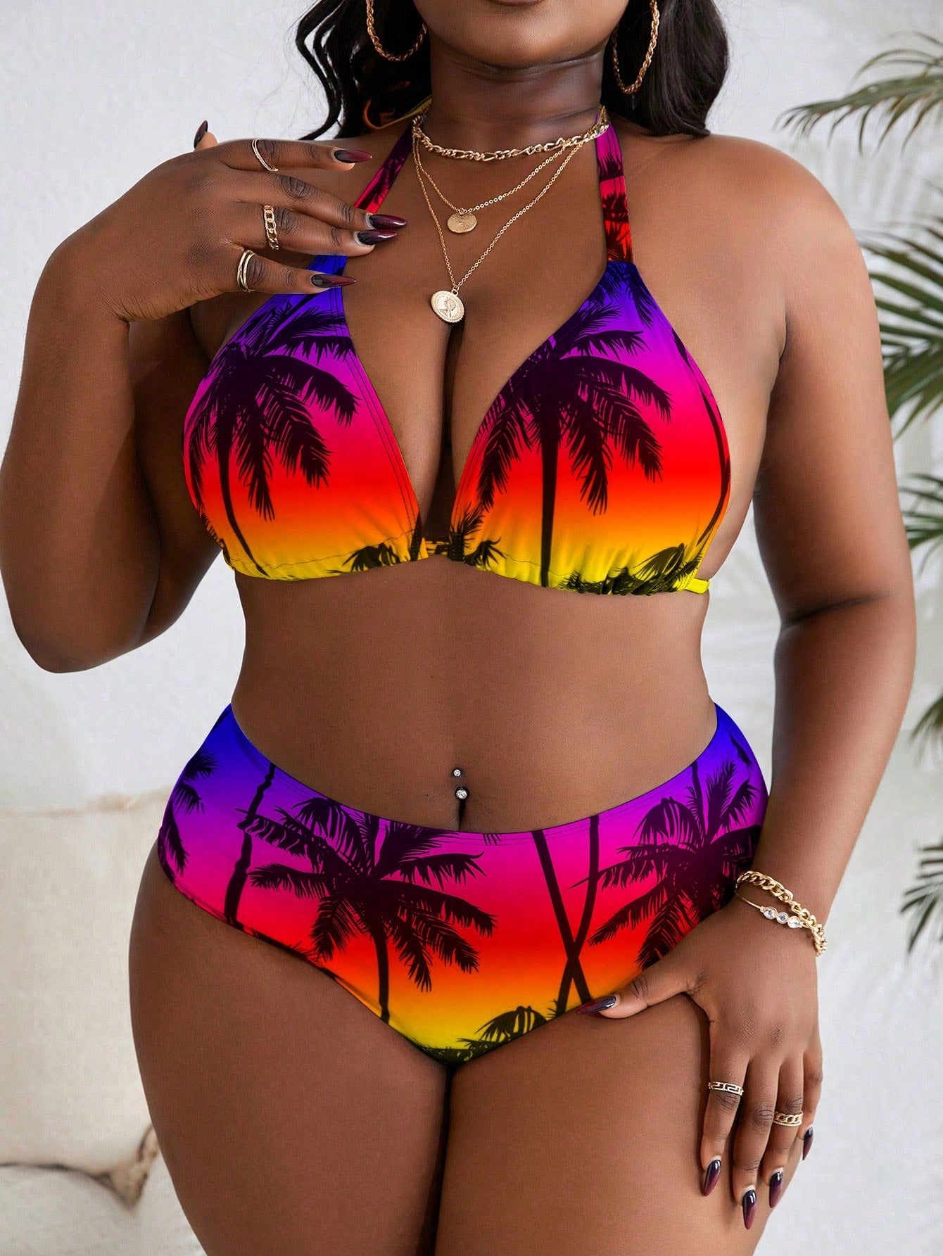 Biquíni Plus Size Floral Com Amarração