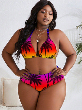 Biquíni Plus Size Floral Com Amarração