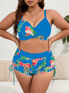 Biquíni Plus Size Tropical Com Bojo